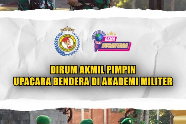 Dirum Akmil Pimpin  Upacara Bendera di Akademi Militer